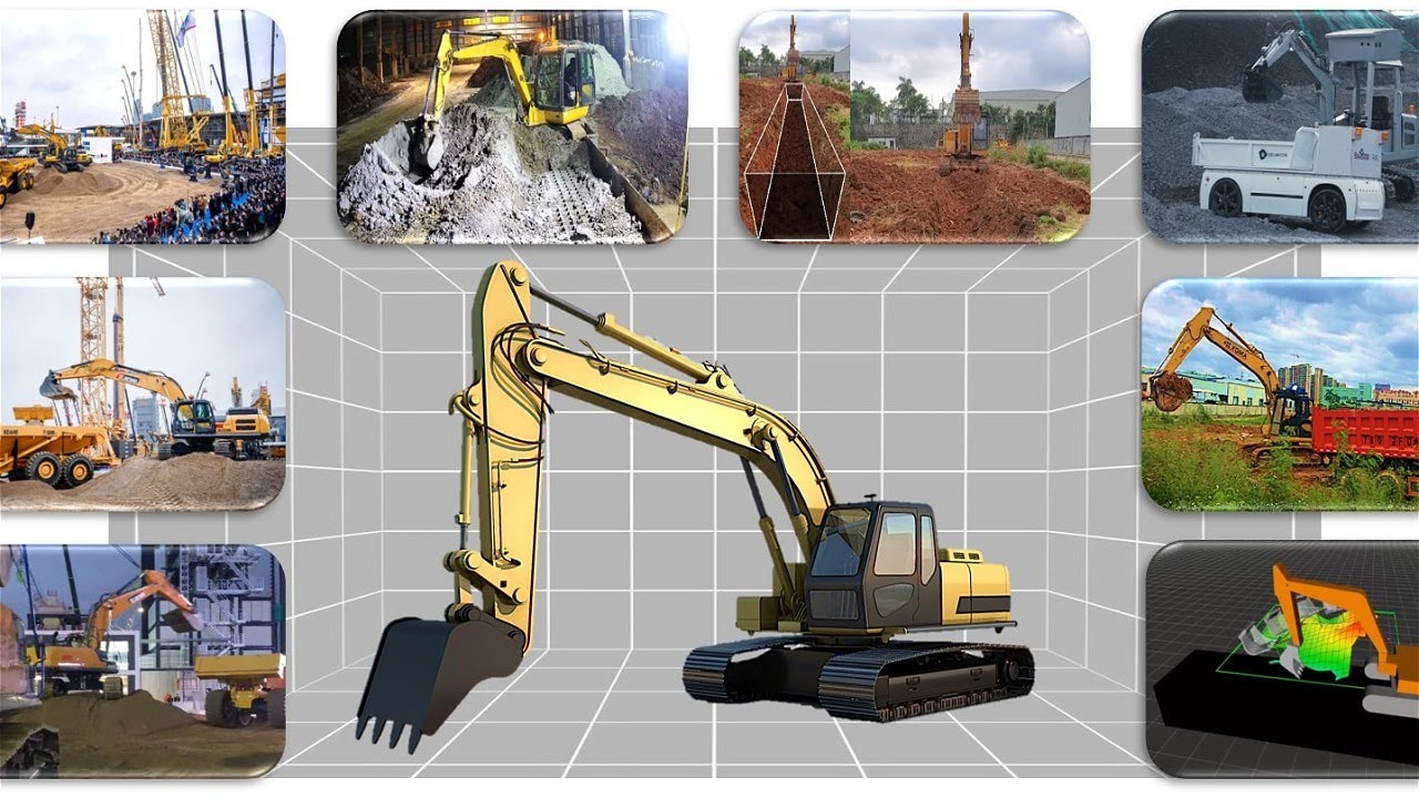 Autonomous machinery concept collage